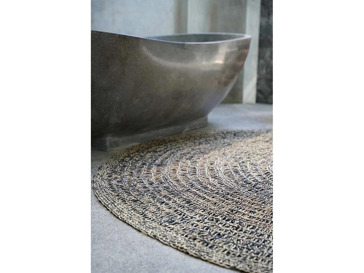 Le Tapis Seagrass - Naturel Noir - 100