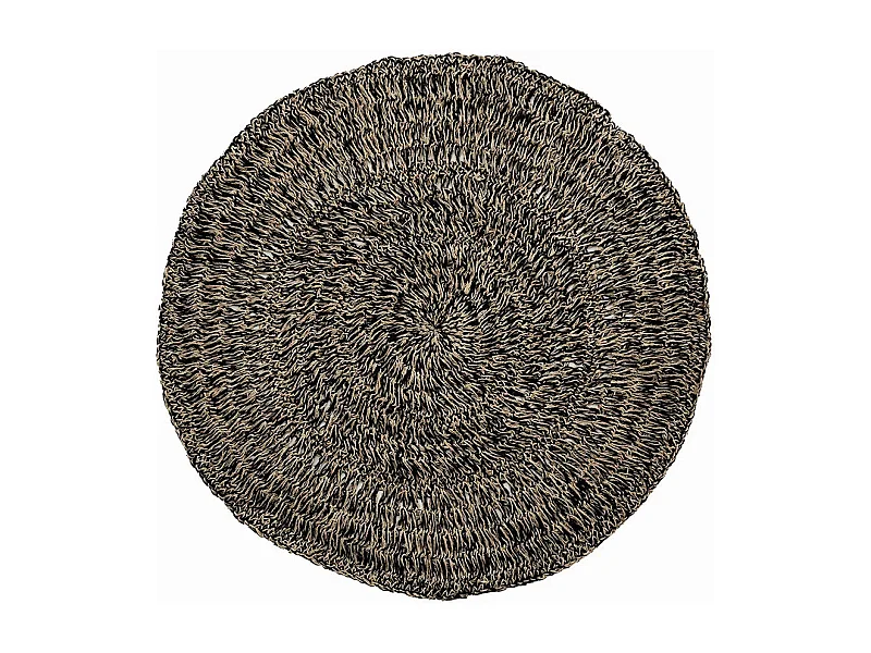 Der Seagrass Teppich - Natur Schwarz - 100