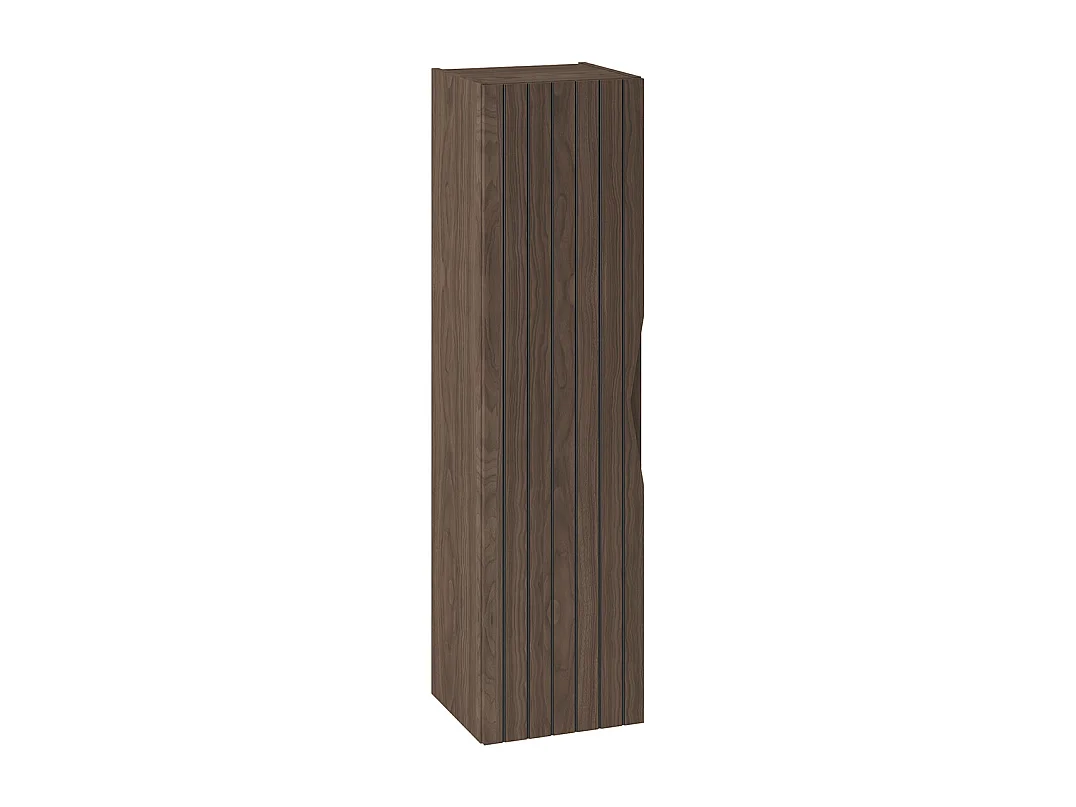 Conjunto de muebles con lavabo individual encastrado 80cm y columna Siena madera y negro