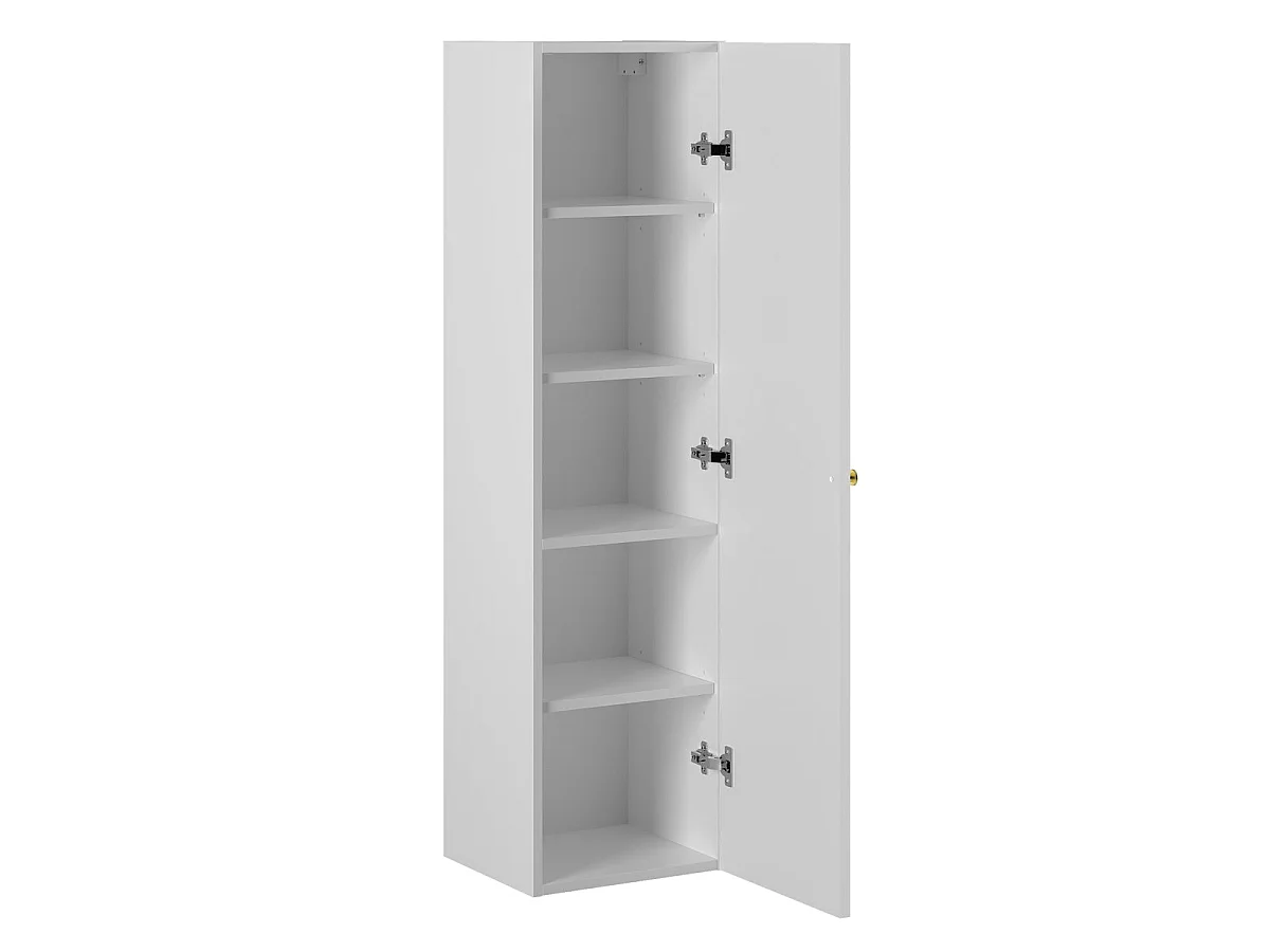 Ensemble meuble simple vasque encastrée 80cm et colonne Izae Blanc