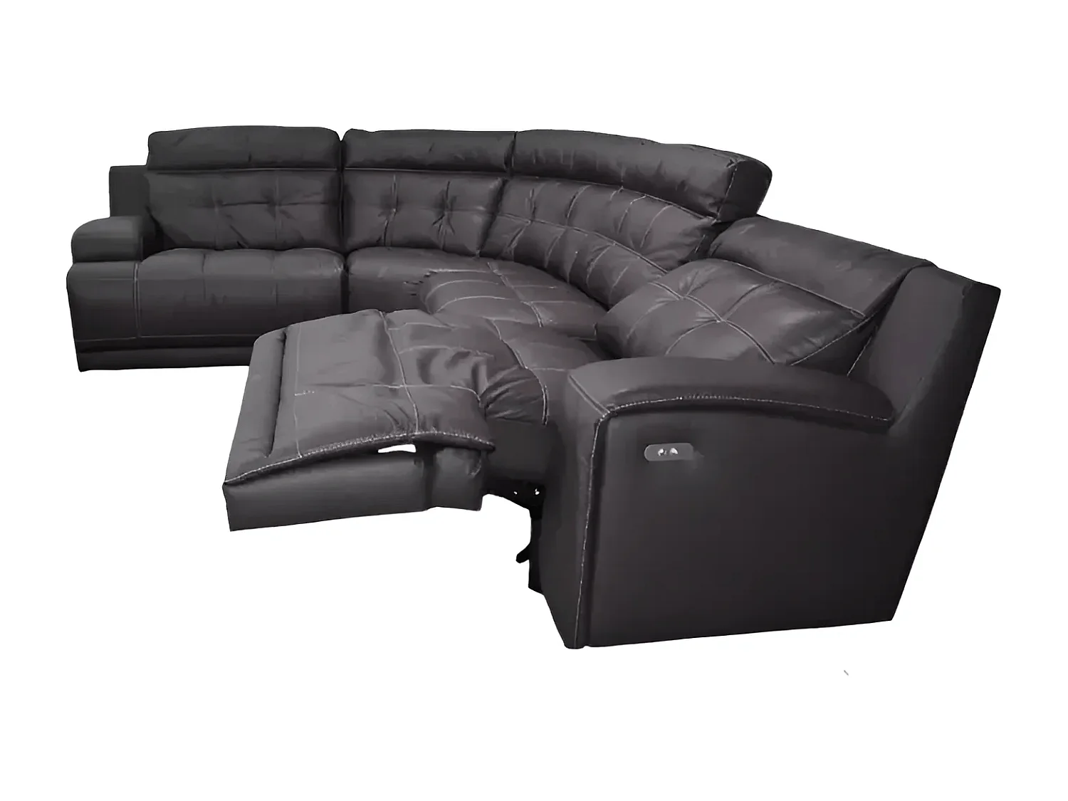 Canapé Corner Ronald /Cuir/Noir