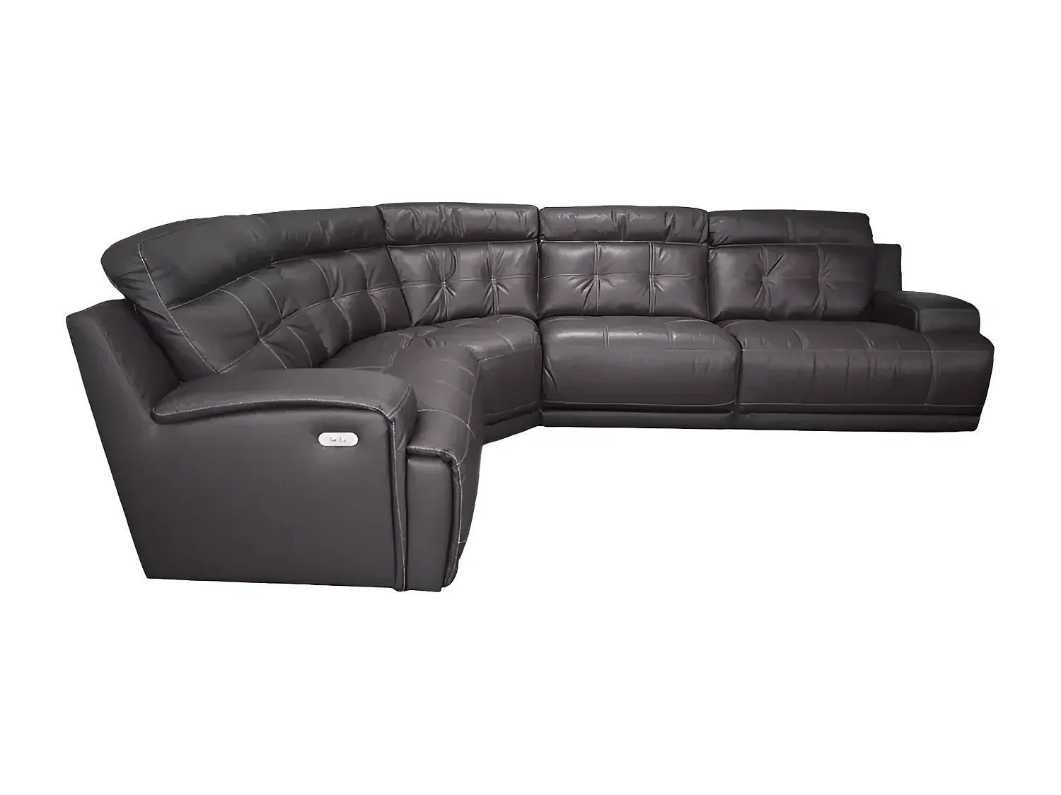 Canapé Corner Ronald /Cuir/Noir