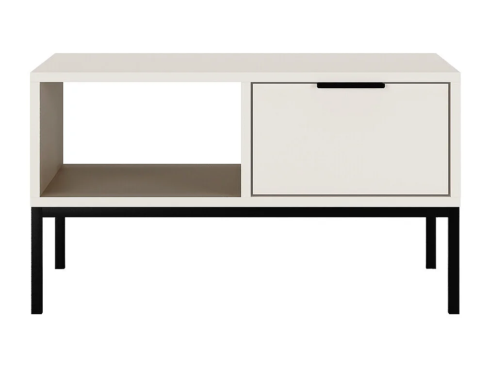 Stolik kawowy AUSTIN 80x60 biały/czarny