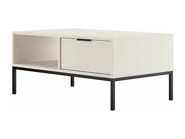 Stolik kawowy AUSTIN 100x60 biały/czarny