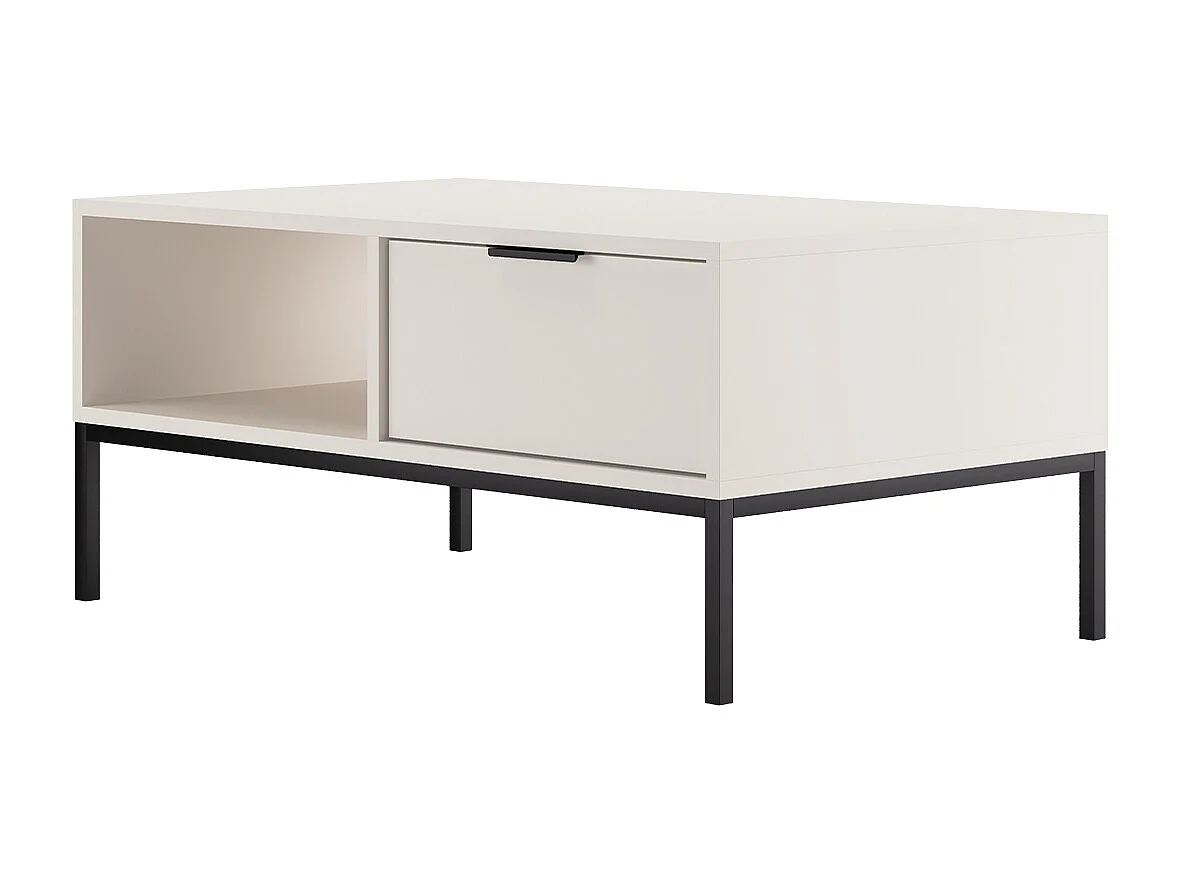 Stolik kawowy AUSTIN 100x60 biały/czarny