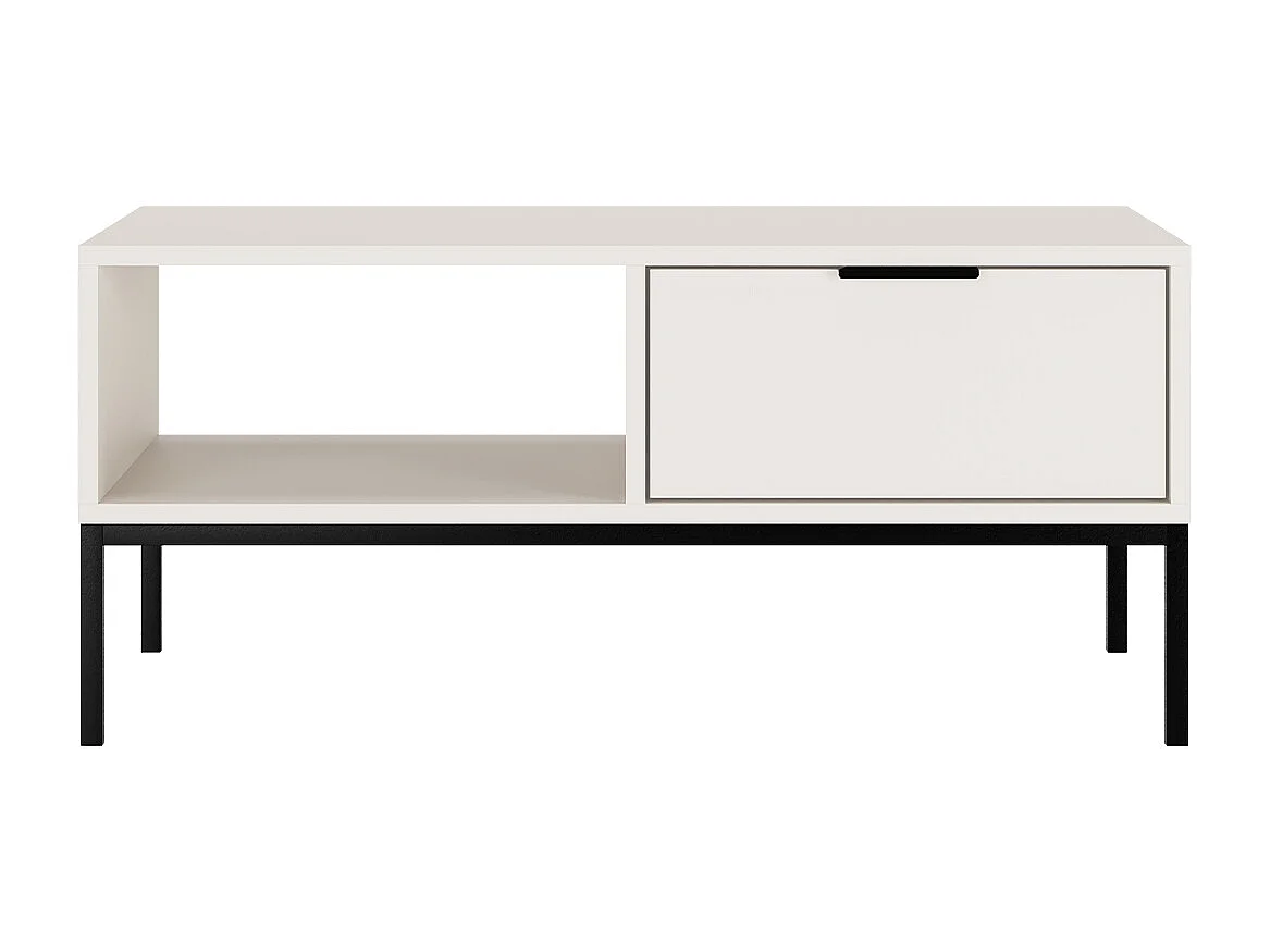 Stolik kawowy AUSTIN 100x60 biały/czarny