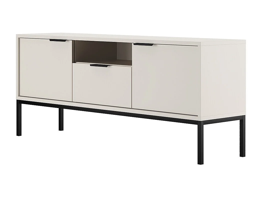 Szafka RTV AUSTIN 135 biała/czarna