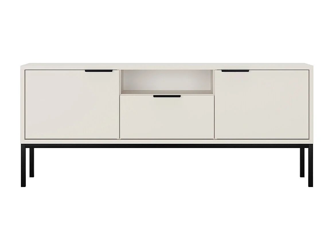 Szafka RTV AUSTIN 135 biała/czarna