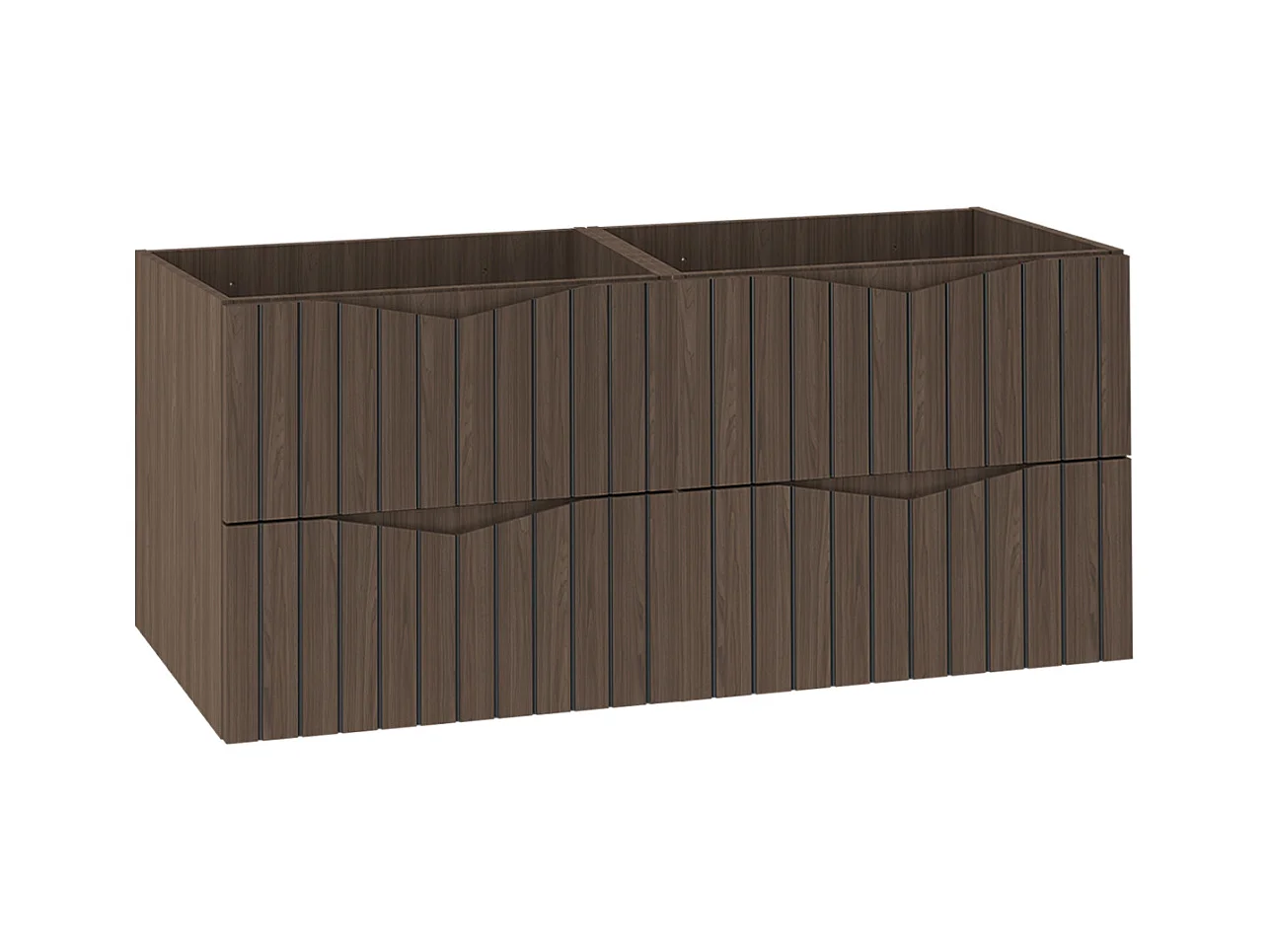 Meuble sous-vasque 120cm Siena bois et noir