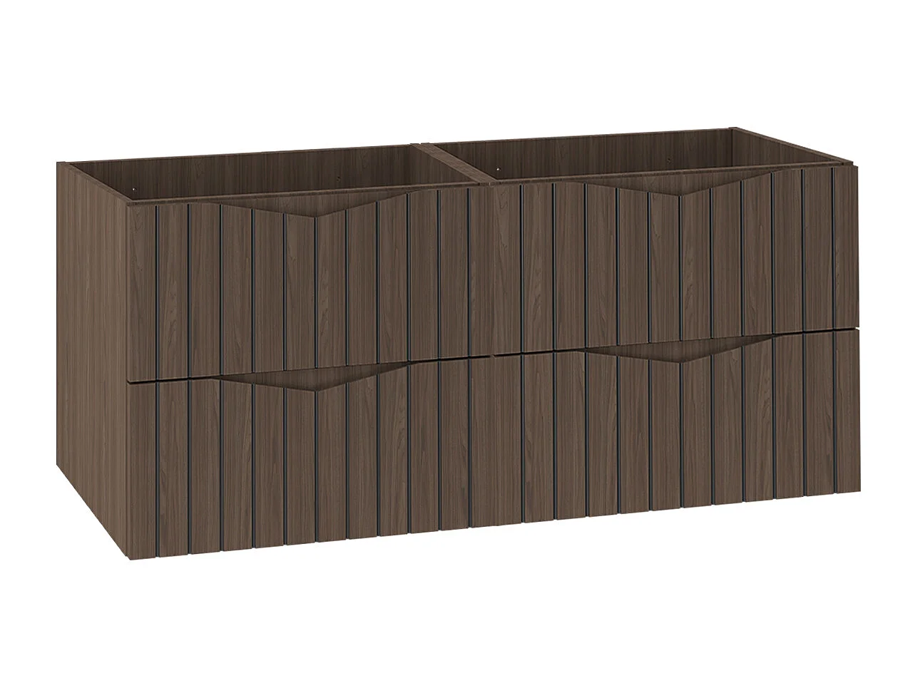 120cm Siena hout en zwart badmeubel