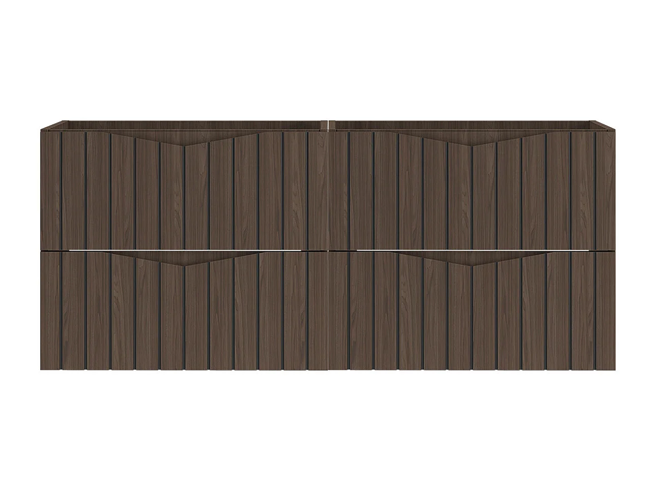 120cm Siena hout en zwart badmeubel