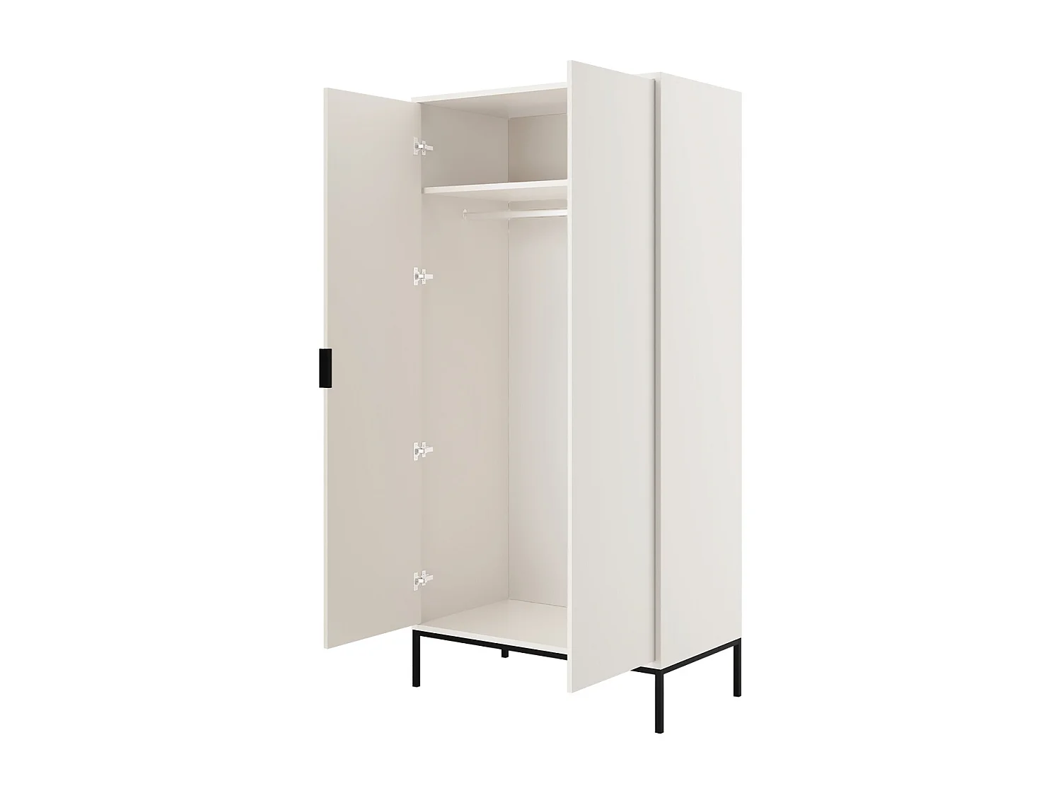 Szafa AUSTIN biała/czarna