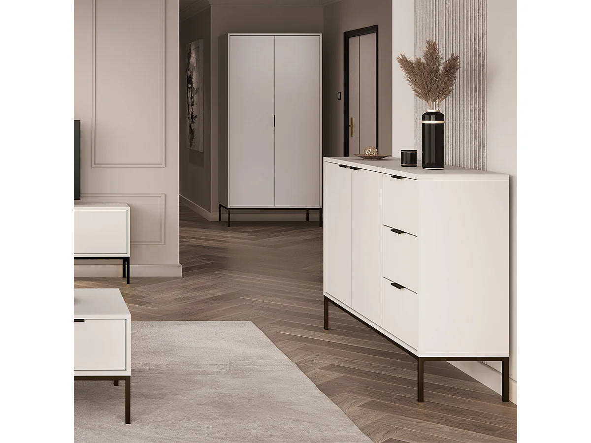 Szafa AUSTIN biała/czarna