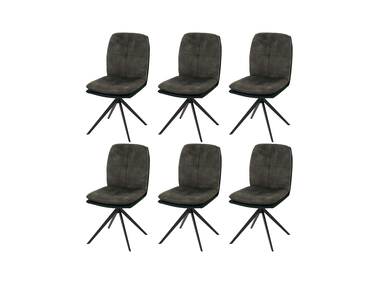 Chaise de salle à manger MCW-M68 (lot de 6),  vert