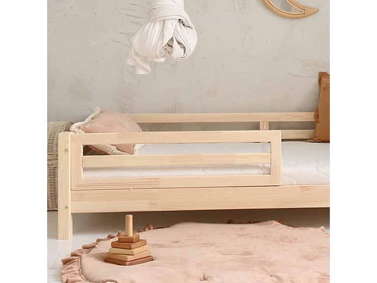 90x190 Myléna Houten bed met 10 cm poten, bedhek en lattenbodem