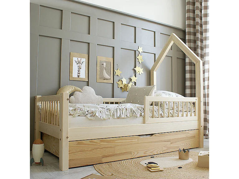 Nina Bois 90x190 barrier kajuitbed met boxspring en lade