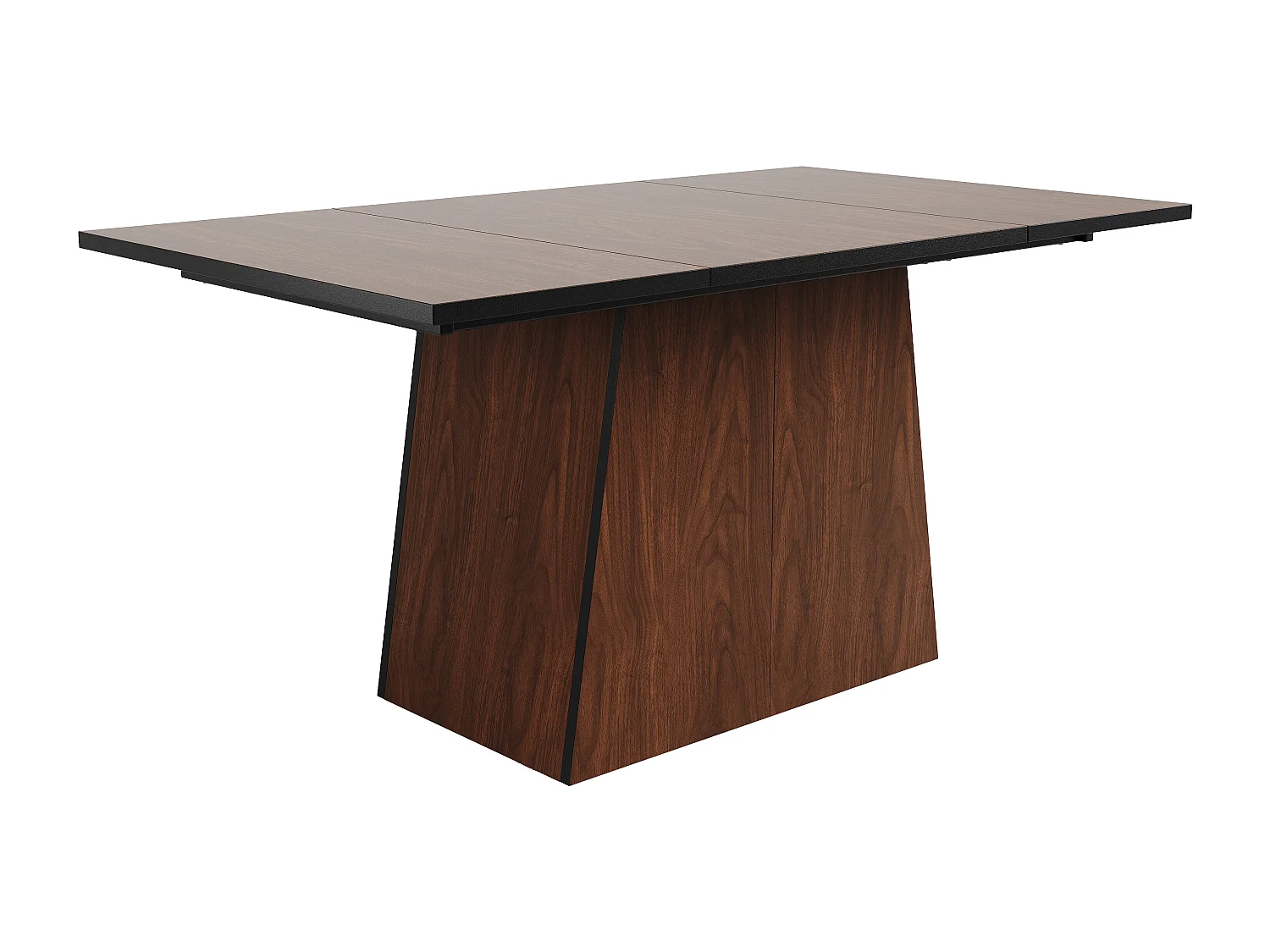 Conjunto mesa de jantar + 4 cadeiras em camurça - 138,5 x 80 x 75 cm - Madeira MDF - cinza escuro + marrom escuro