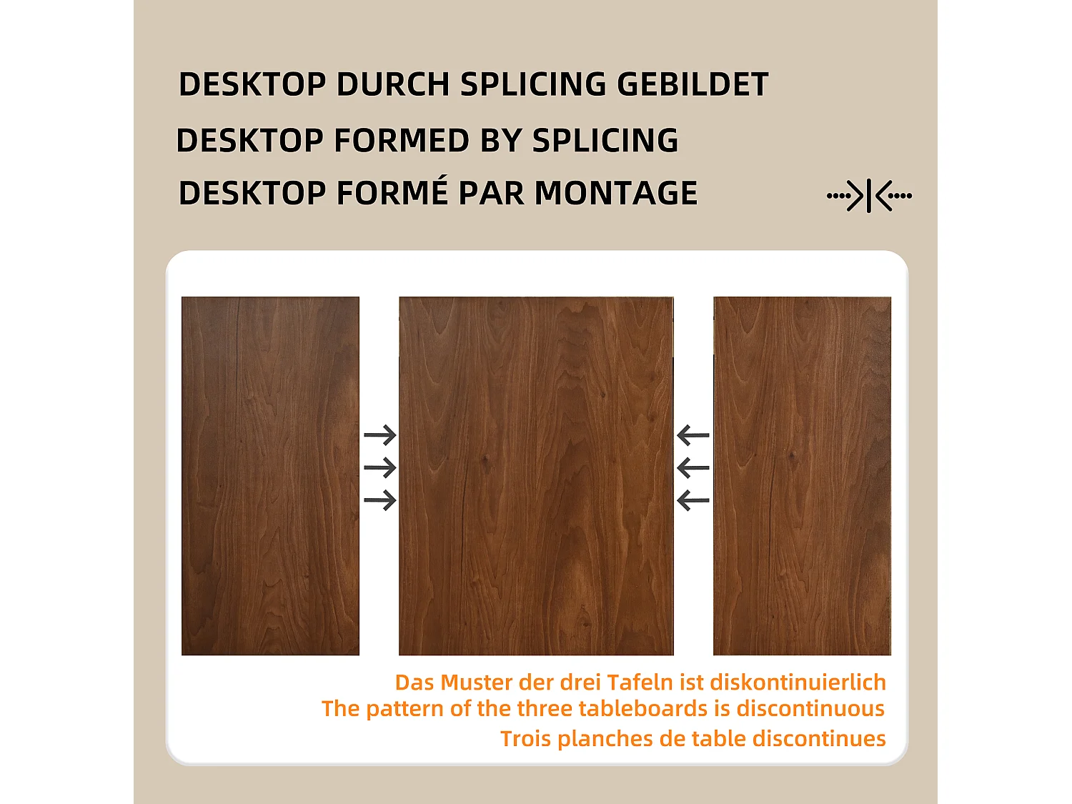 Set tavolo da pranzo rettangolare 138,5 x 80 x 75 cm + 4 sedie in velluto - Legno MDF - Beige + marrone scuro