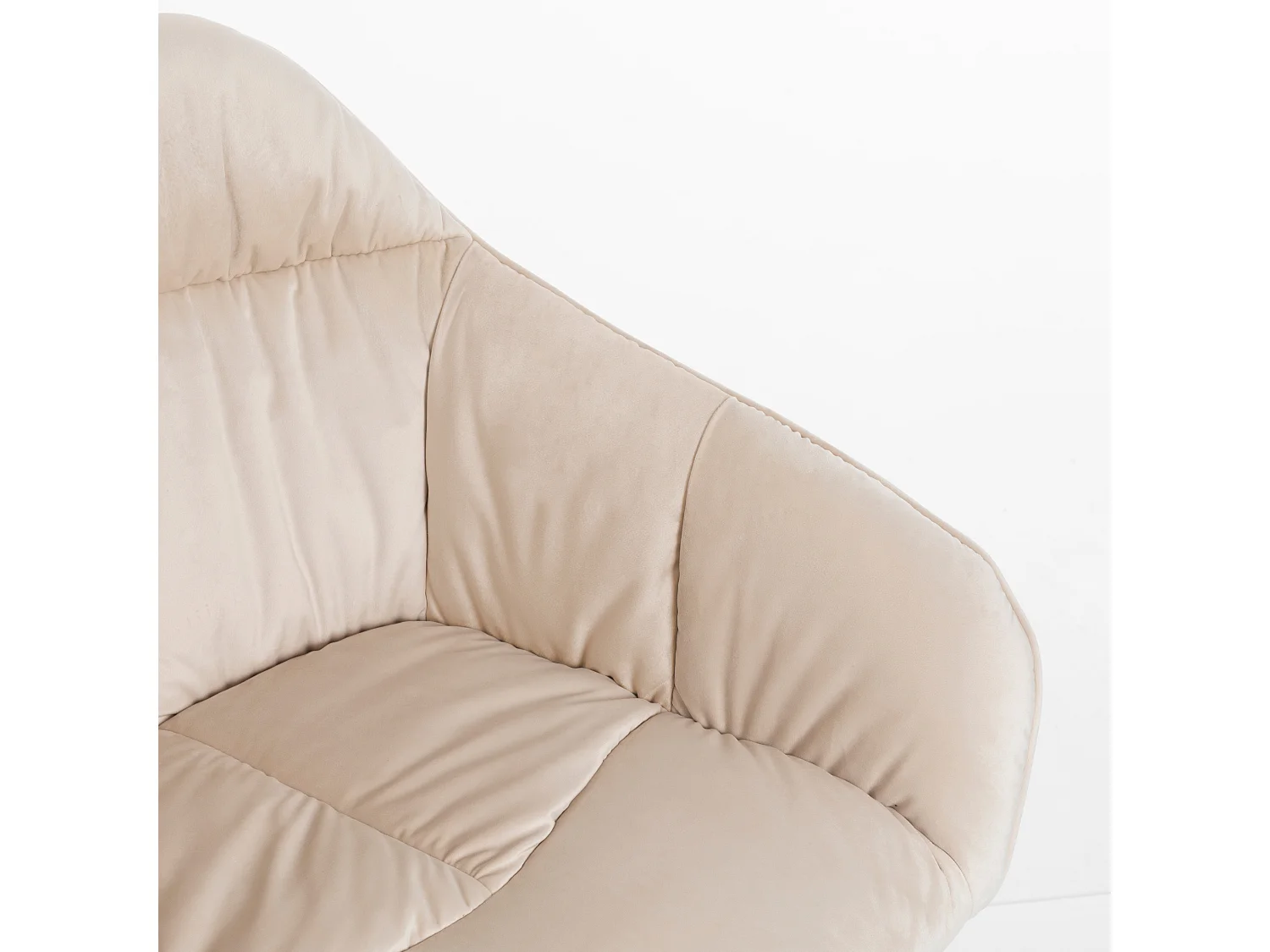 Conjunto de mesa de jantar 138,5 x 80 x 75 cm + 4 cadeiras de veludo - Madeira MDF - Bege + marrom claro