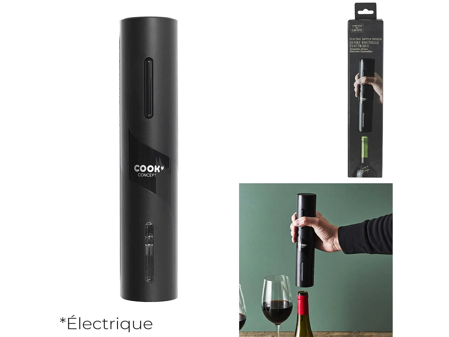 Tire-bouchon Electrique Noir