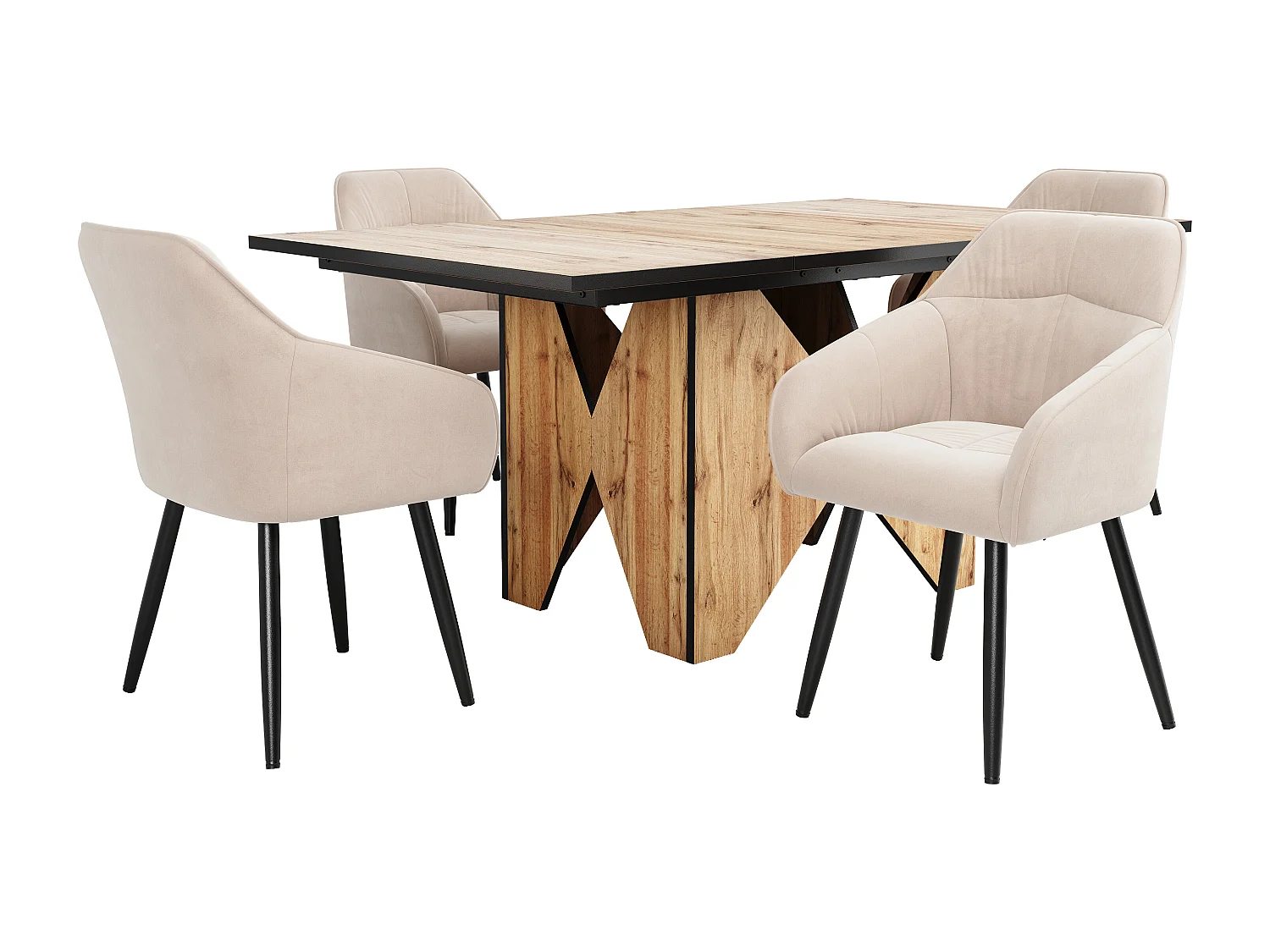 Stół jadalny prostokątny dla 4-6 osób - 138,5 x 80 x 75 cm - Drewno MDF - Stół bistro - Brązowy