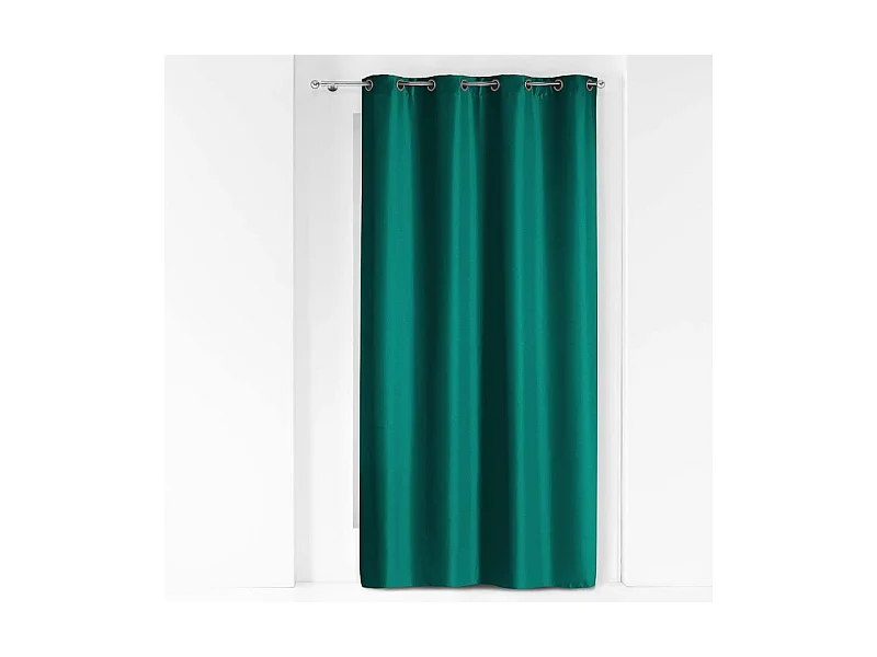 Rideau à Œillets "Essentiel" 140x260cm Émeraude