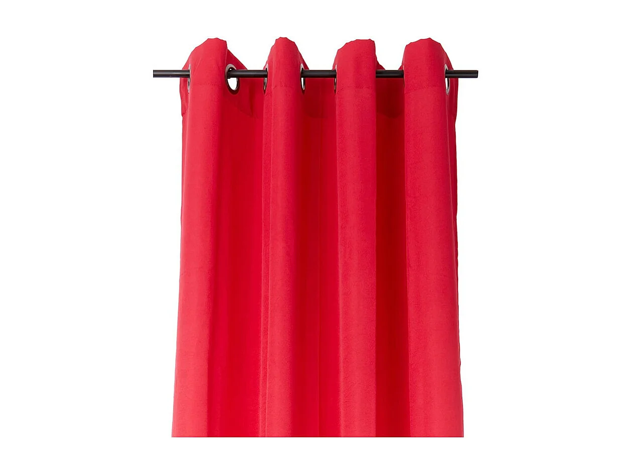 Rideau à Oeillets "Essentiel" 140x260cm Rouge