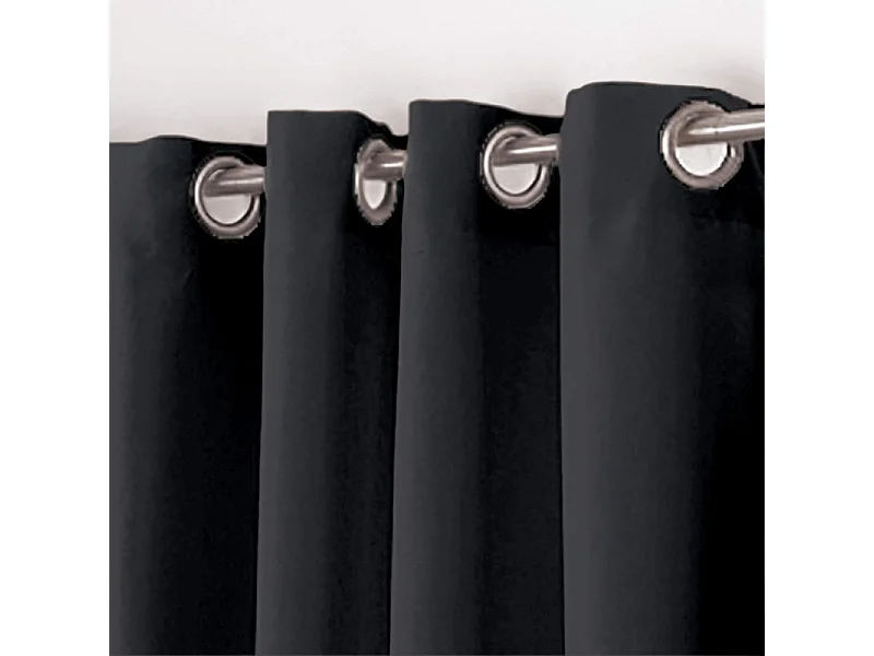 Rideau à Oeillets "Essentiel" 140x260cm Noir
