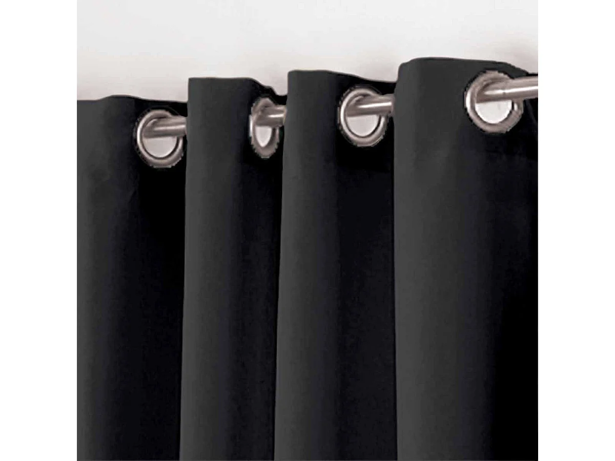 Rideau à Oeillets "Essentiel" 140x260cm Noir