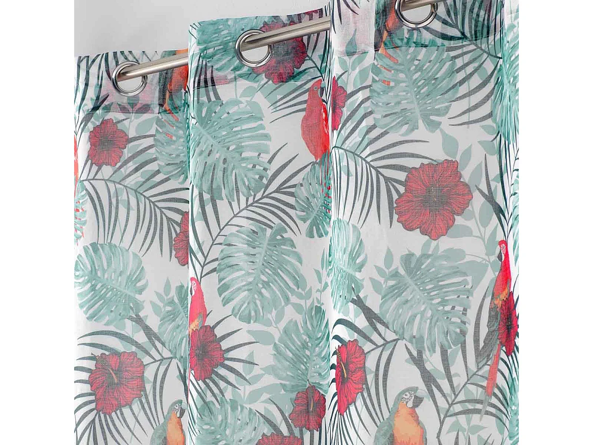 Rideau Voilage à Œillets "Caracas Line" 140x240cm Blanc