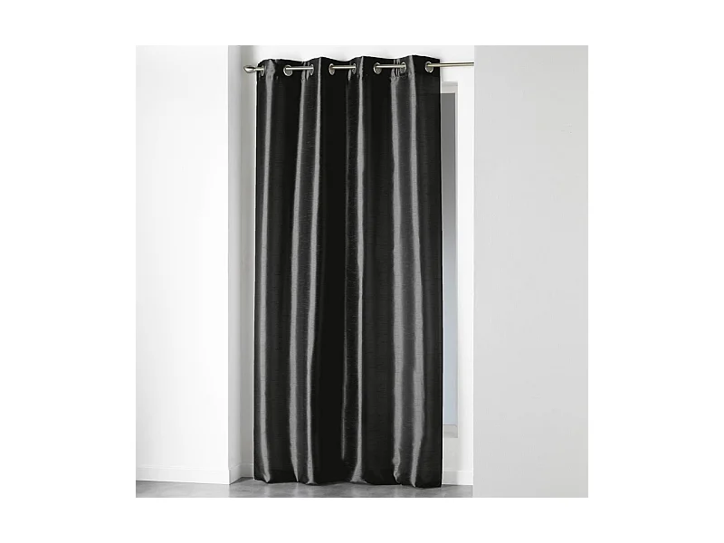 Rideau à Oeillets "Shana" 140x280cm Noir