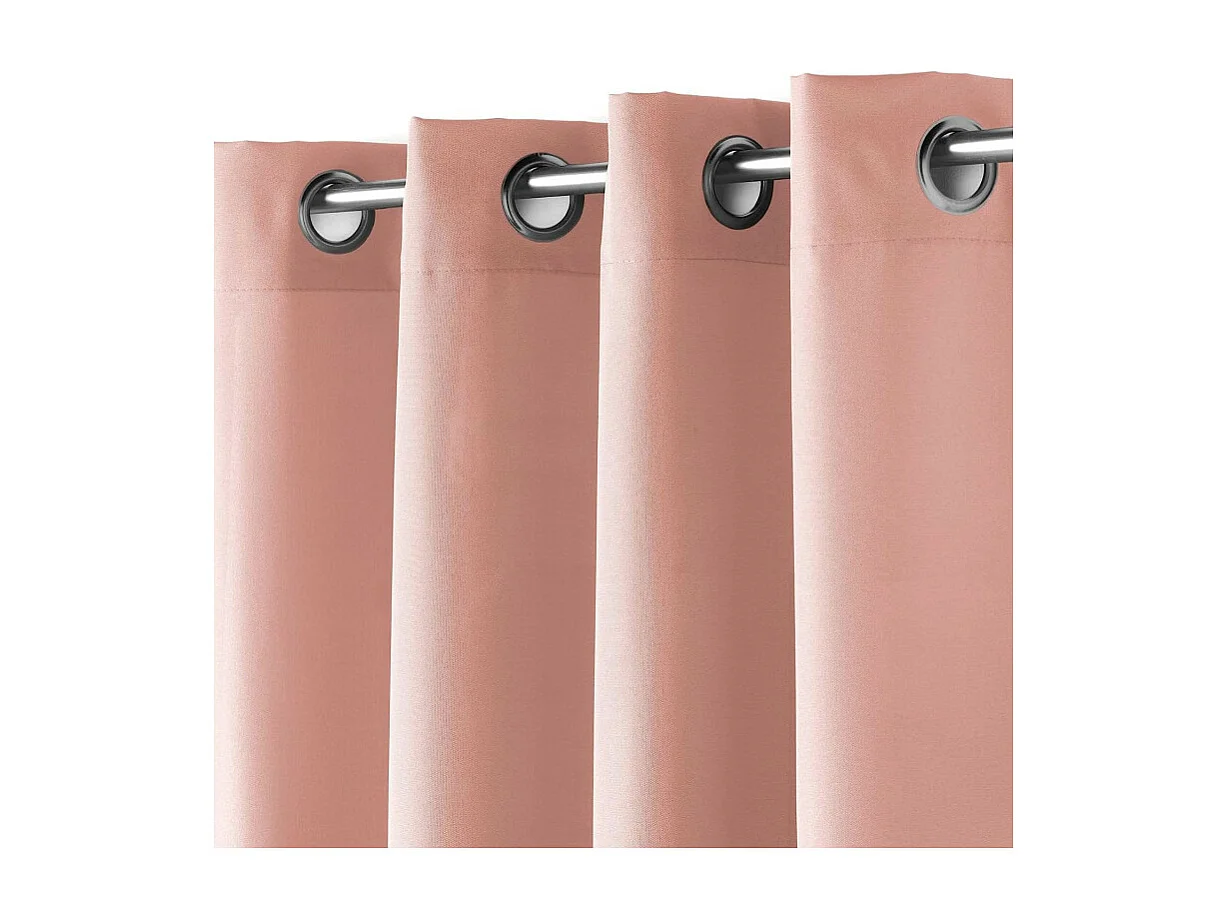 Rideau à Œillets "Essentiel" 140x260cm Rose Poudré