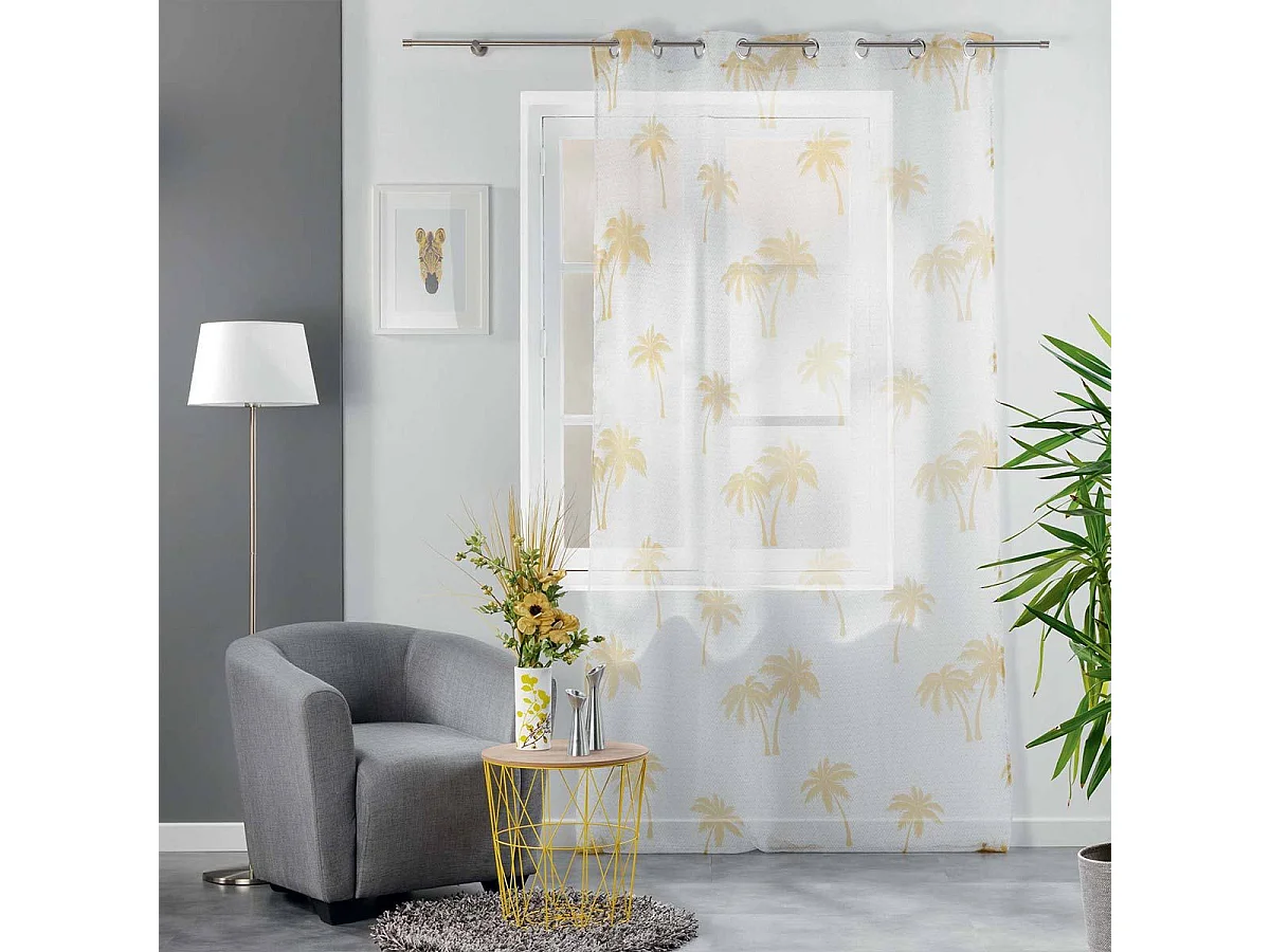 Rideau Voilage à Œillets "Pure Line" 140x240cm Blanc