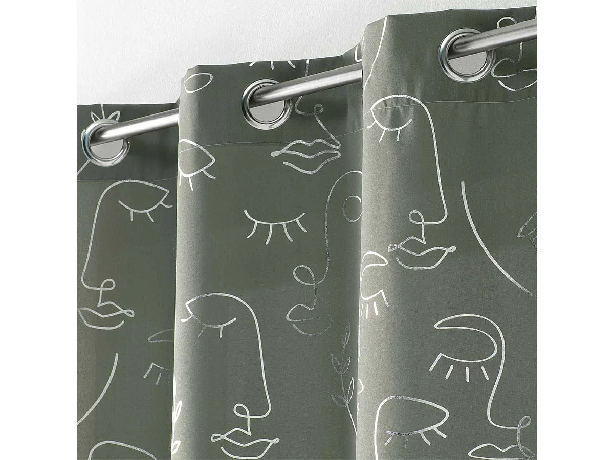 Vorhang mit Metallicdrucken 140 x 260 cm