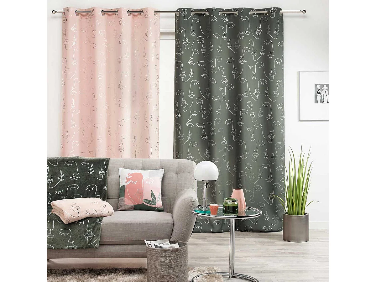 Vorhang mit Metallicdrucken 140 x 260 cm