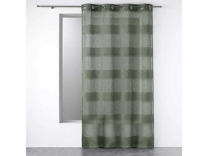 Rideau Voilage à Œillets "Terraza" 140x240cm Kaki