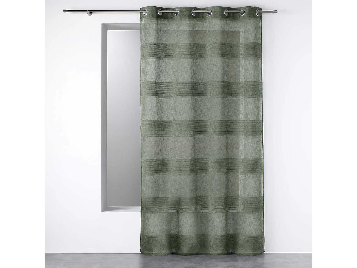 Rideau Voilage à Œillets "Terraza" 140x240cm Kaki