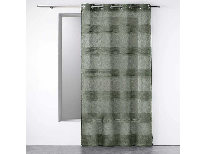 Rideau Voilage à Œillets "Terraza" 140x240cm Kaki