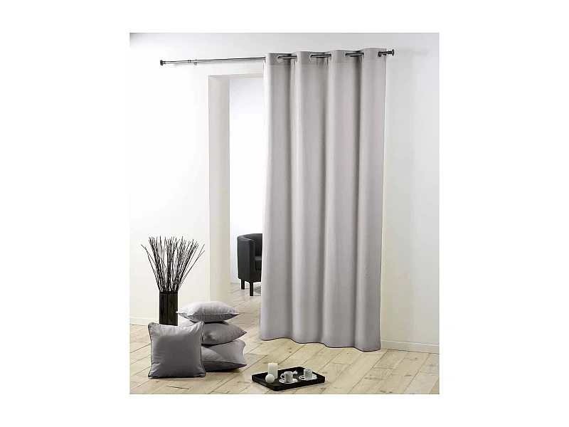 Rideau à Oeillets "Essentiel" 140x260cm Gris