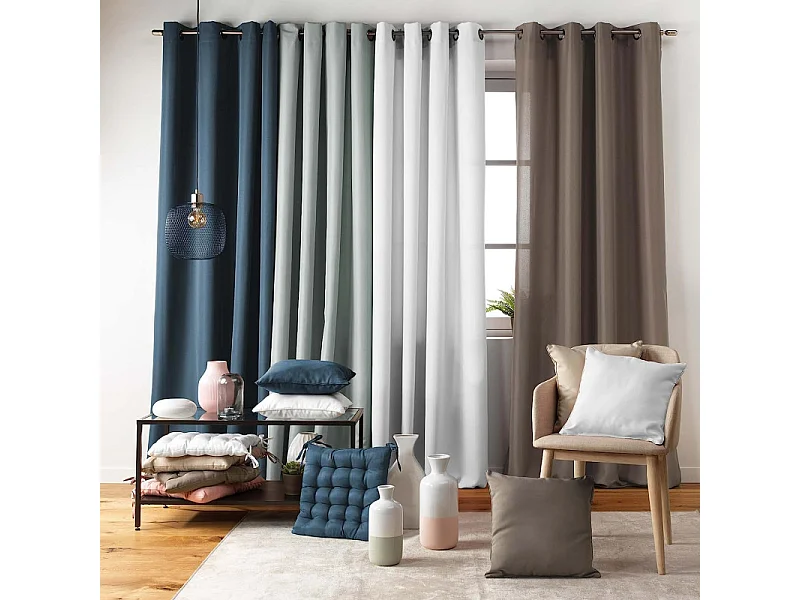 Rideau à Oeillets "Essentiel" 140x260cm Taupe