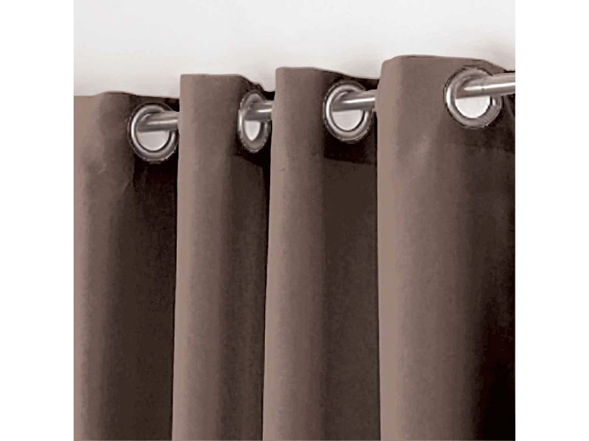 Rideau à Oeillets "Essentiel" 140x260cm Taupe
