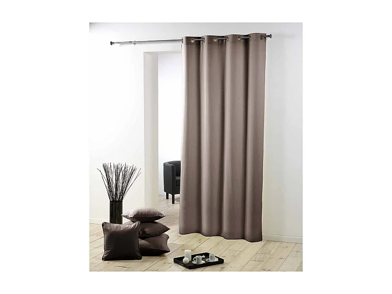 Rideau à Oeillets "Essentiel" 140x260cm Taupe