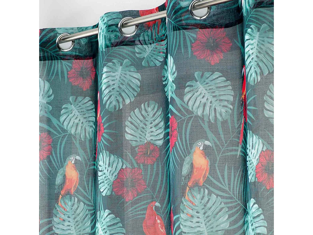 Rideau Voilage à Œillets "Caracas Line" 140x240cm Bleu