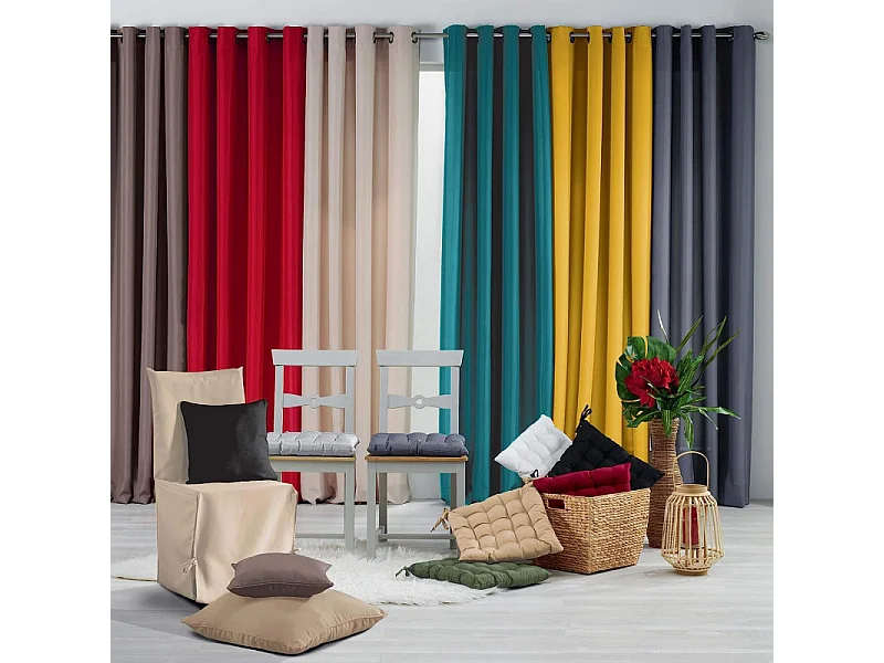 Rideau à Oeillets "Essentiel" 140x260cm Kaki