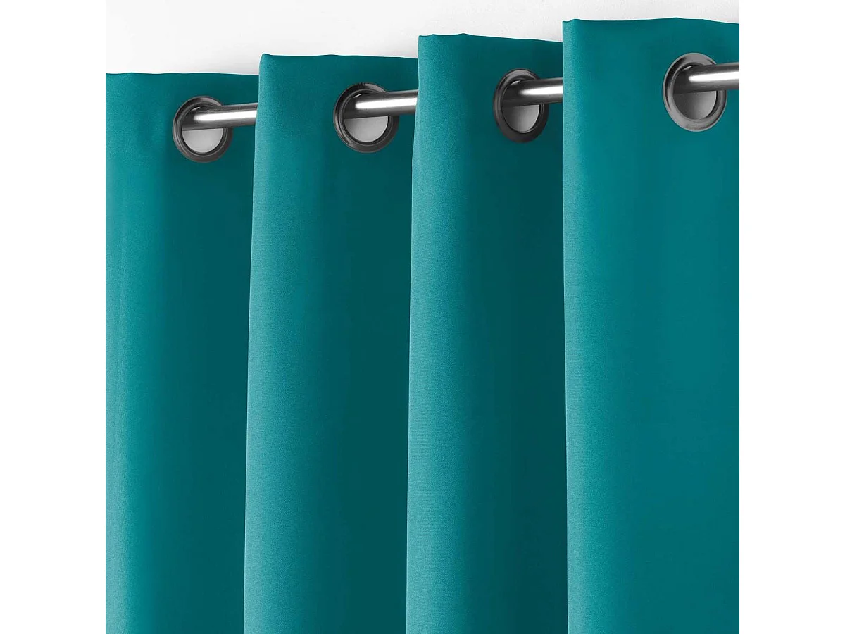 Rideau à Oeillets "Essentiel" 140x260cm Pétrole