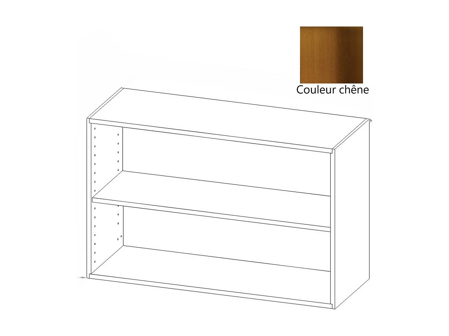 Caisson Cuisine Haut Chene H 560 X L 500 X P 330 Gd Menuiseries
