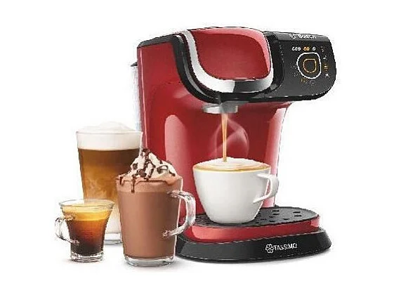 BOSCH - TAS6503 - Machine a cafe TASSIMO multi-boissons - Reservoir deau 1,3L - Arret automatique - Rouge