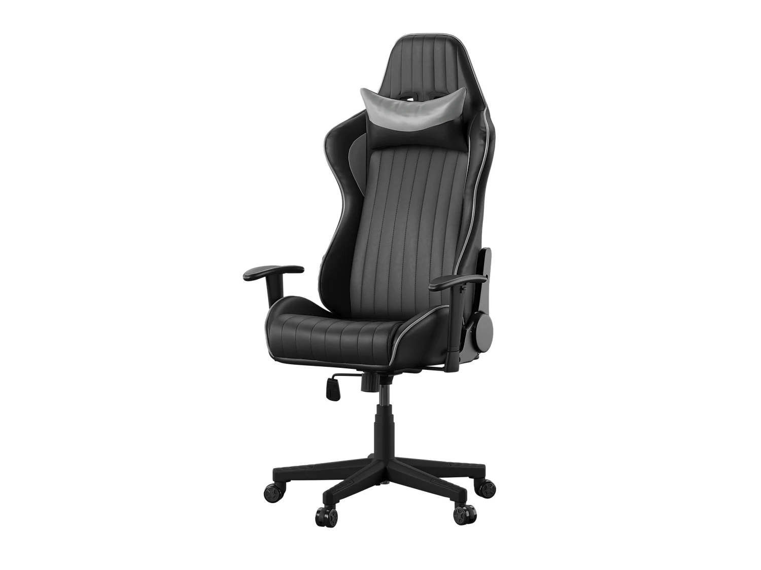 Senna | Chaise de bureau en similicuir noir