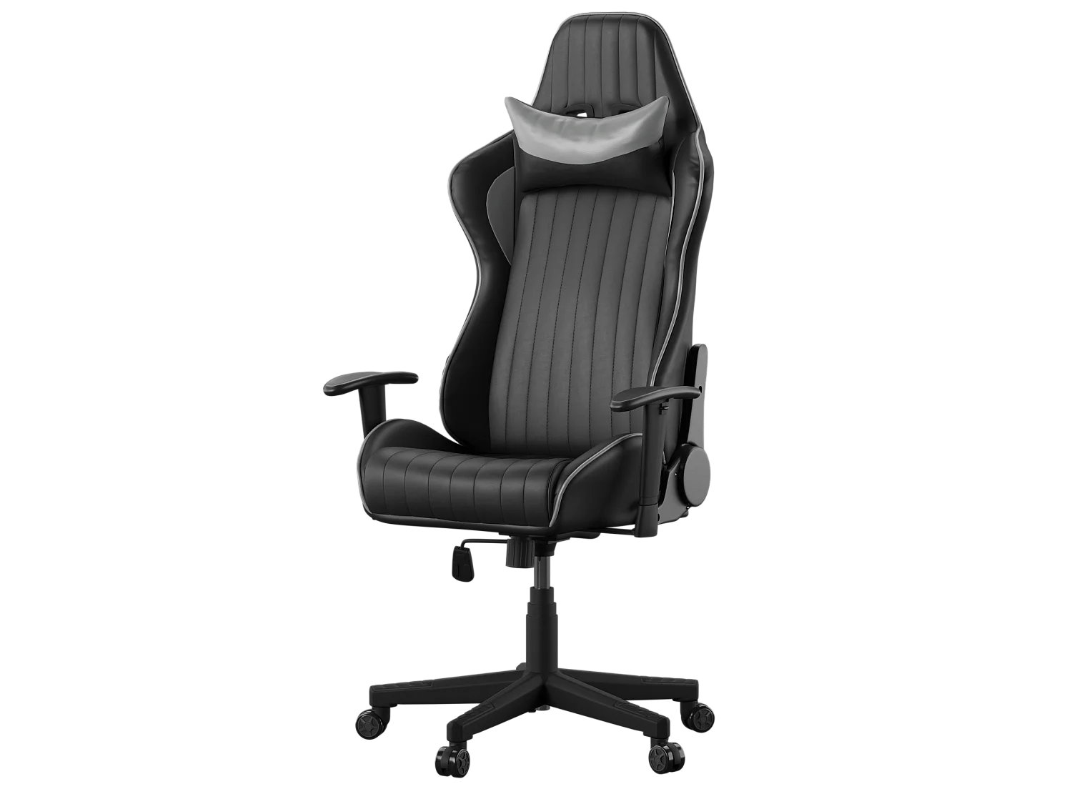 Senna | Chaise de bureau en similicuir noir