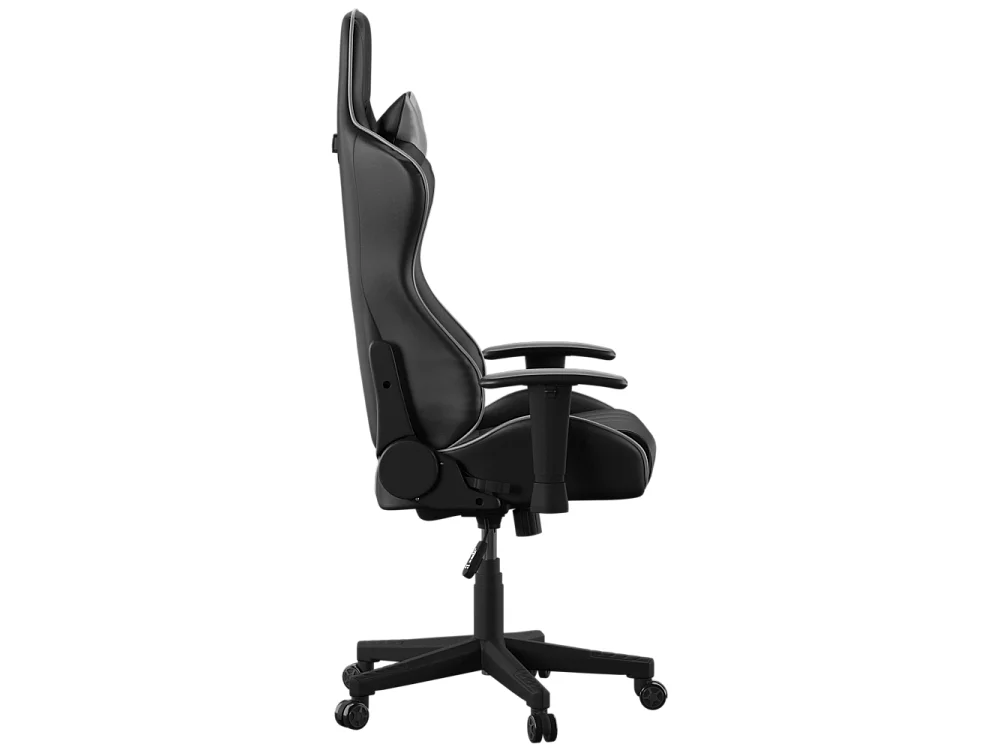 Senna | Chaise de bureau en similicuir noir